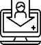 Imagem de uma seta, com uma pessoa dentro, apontando para dentro de um monitor, representando a entrada de dados pelo usuário